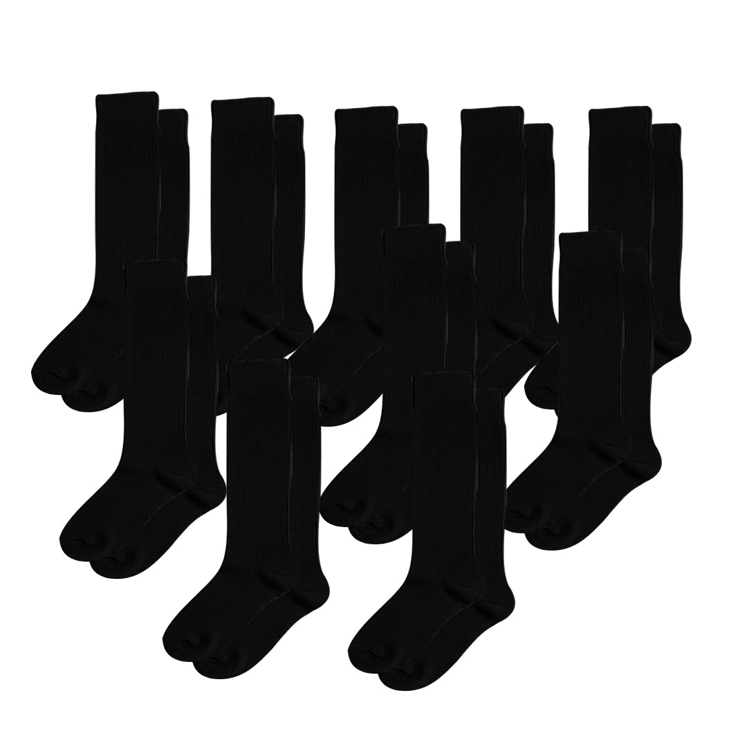 Calcetines Media Caña Pack 10 Negro