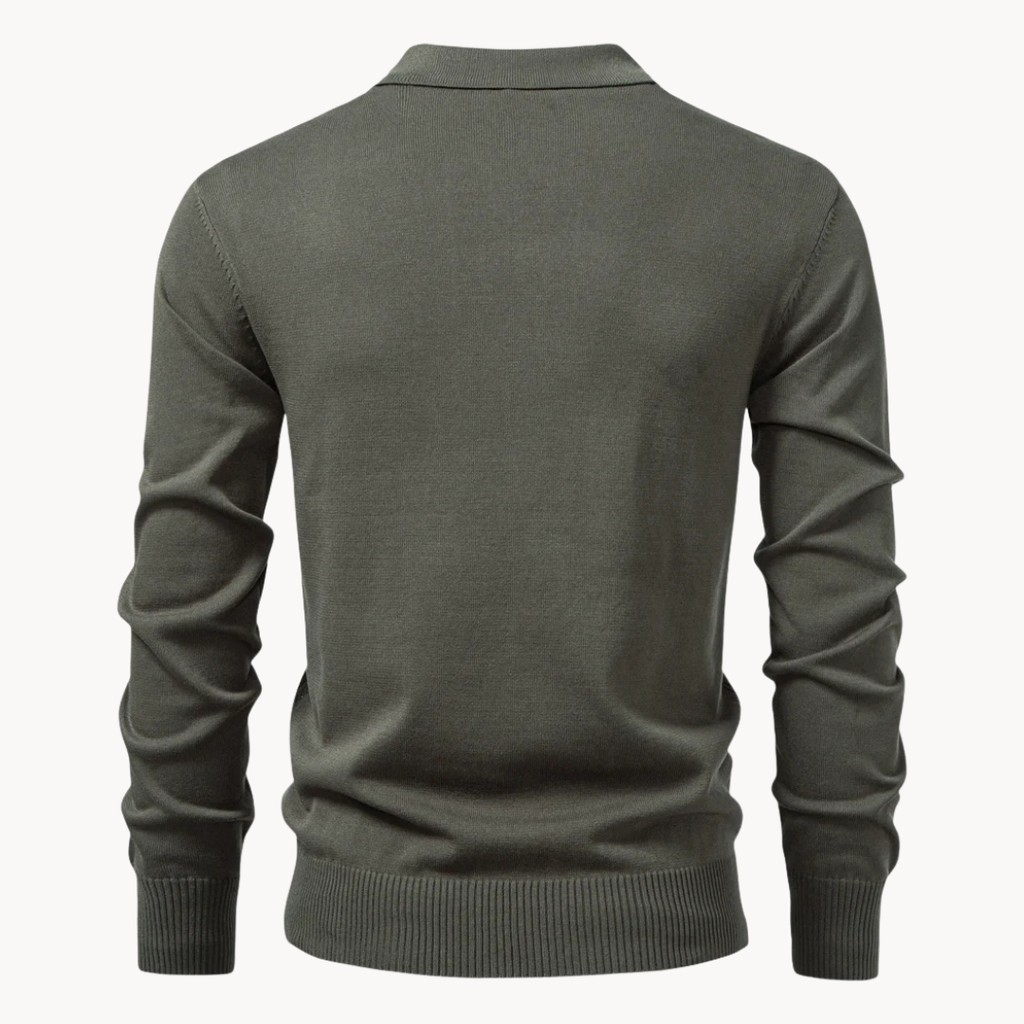 Eldridge Ribbed Zip Polo