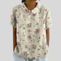 Blusa elegante floral Beige