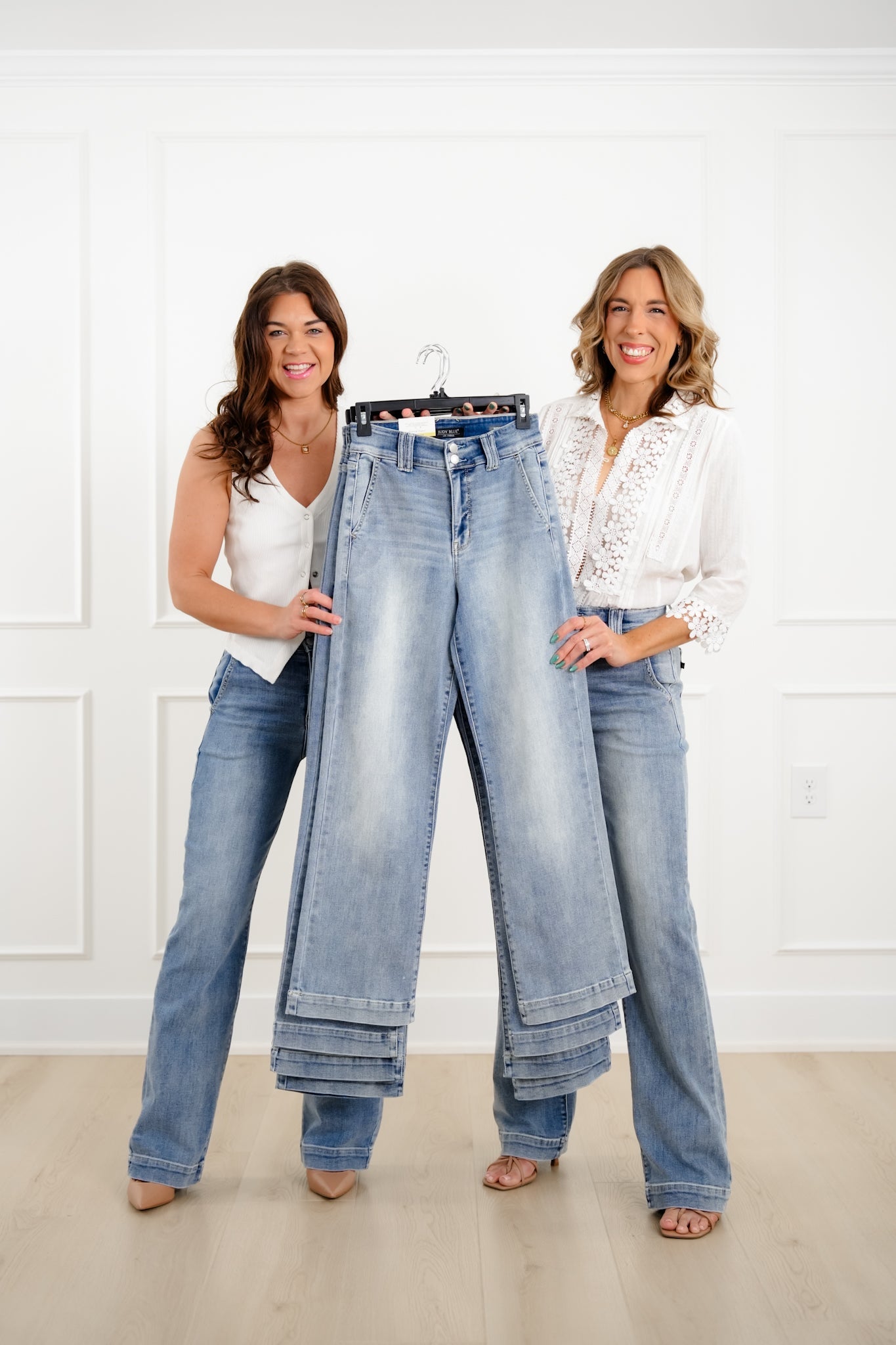 Pantalones vaqueros claro de talle alto, efecto realce de gluteos