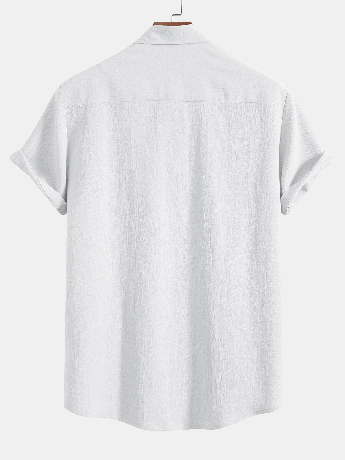 Camisa con textura arrugada y pantalones cortos con cordón ajustable y textura arrugada de 5 pulgadas.