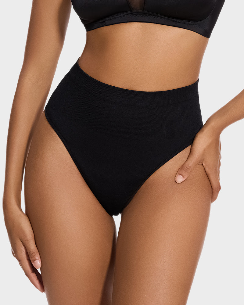 Tanga de cintura media con control de abdomen (paquete de 2)