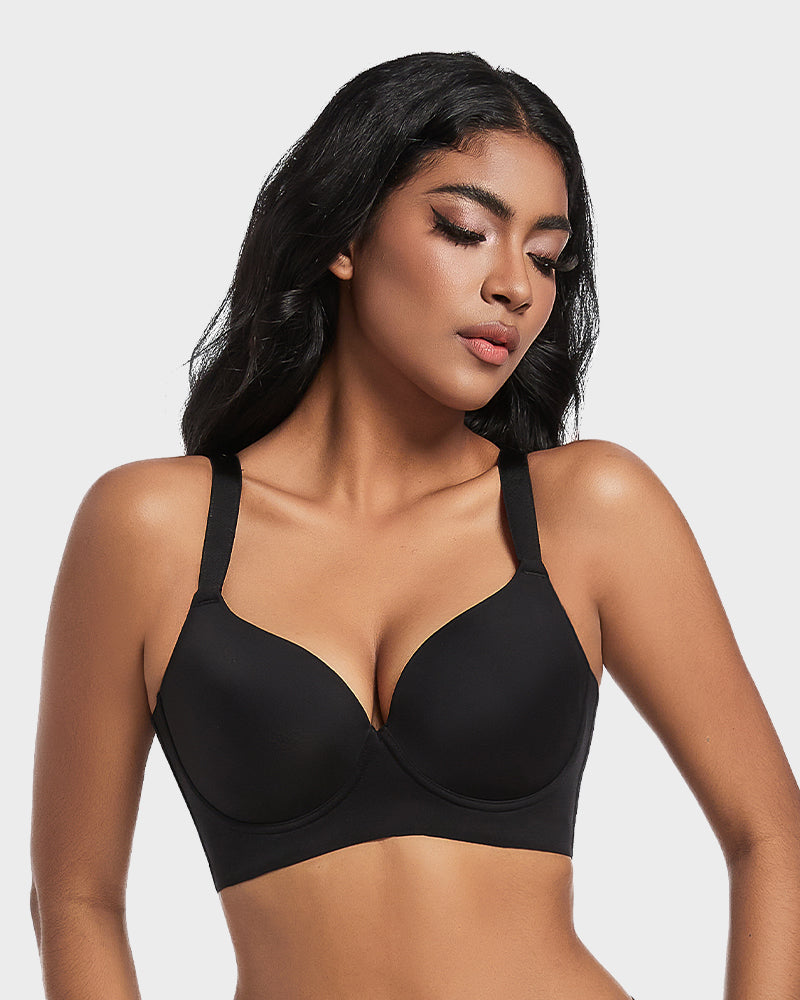 Sujetador push-up escotado que alisa la espalda