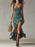 Vestido Elegante look retro largo