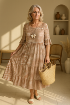 Zara outfit completo | Vestido Midi de Manga Corta + Sandalias de verano para mujer 2x1