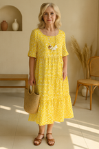 Zara outfit completo | Vestido Midi de Manga Corta + Sandalias de verano para mujer 2x1