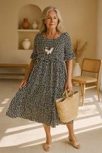 Zara outfit completo | Vestido Midi de Manga Corta + Sandalias de verano para mujer 2x1