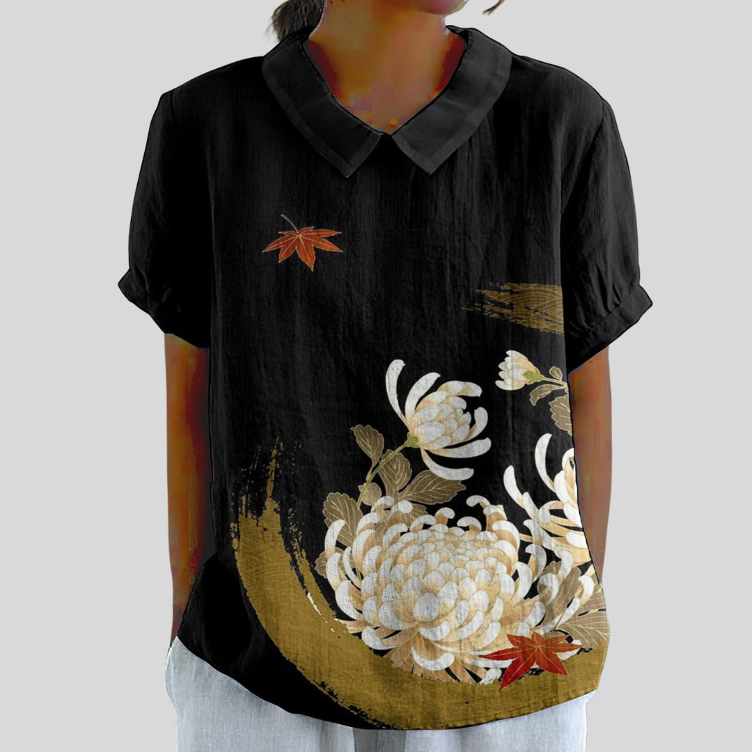Blusa Negra con cuello elegante