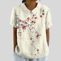 Blusa floral blanca rosas