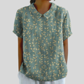 Blusa Floral verde confortable
