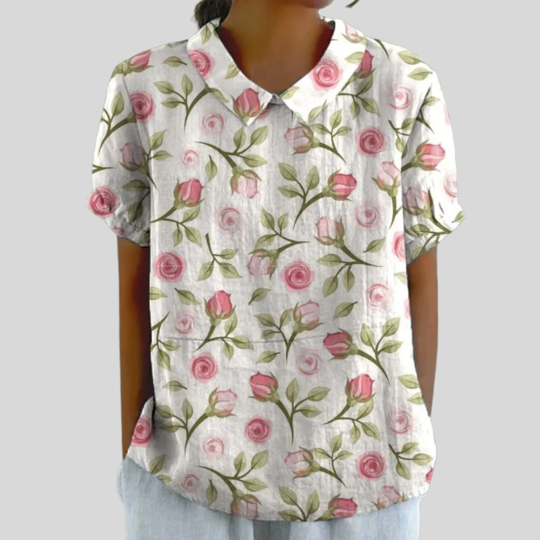 Blusa floral Blanca