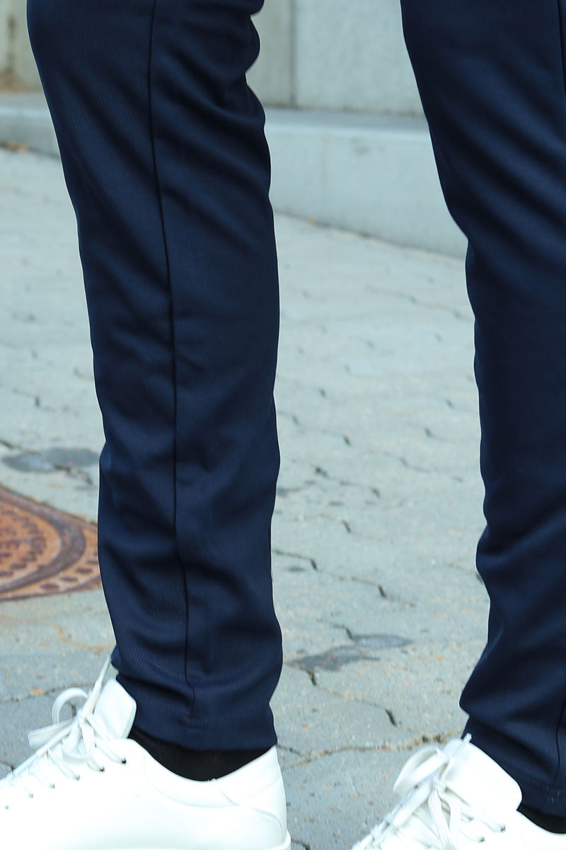 Pantalón elastico Brillare Mark con rayas color azul Night