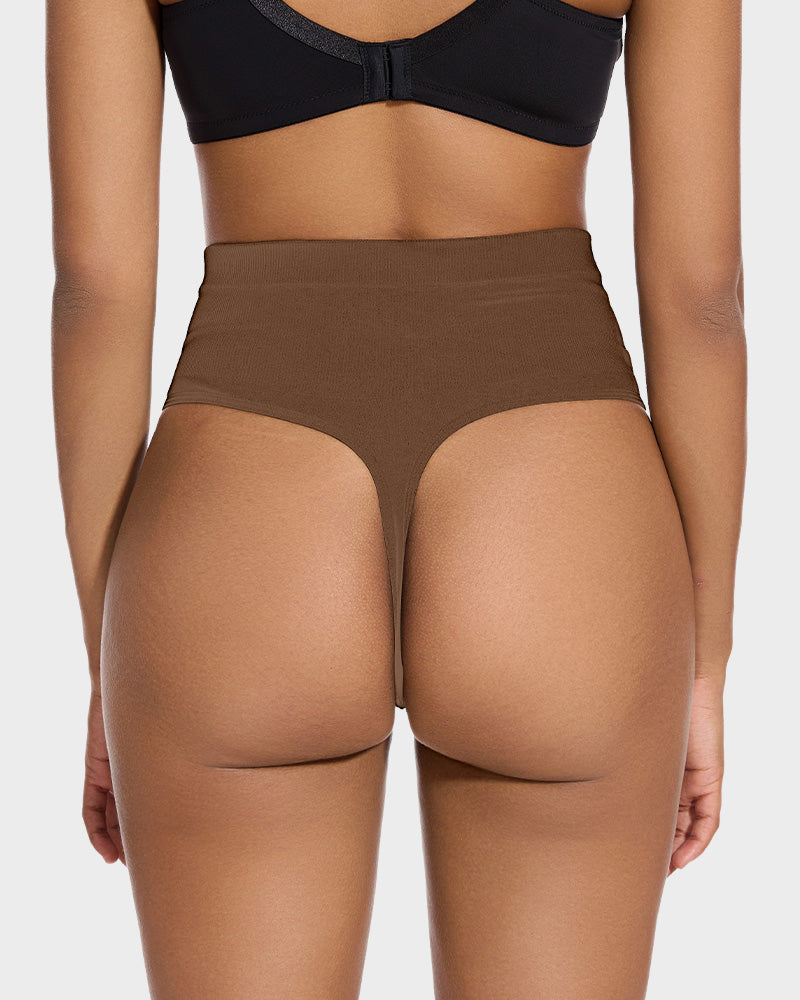 Tanga de cintura media con control de abdomen (paquete de 2)