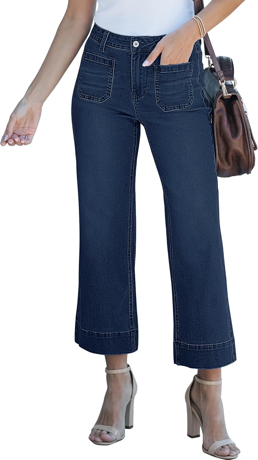 Brillare Jeans de cintura alta, acampanados & elásticos