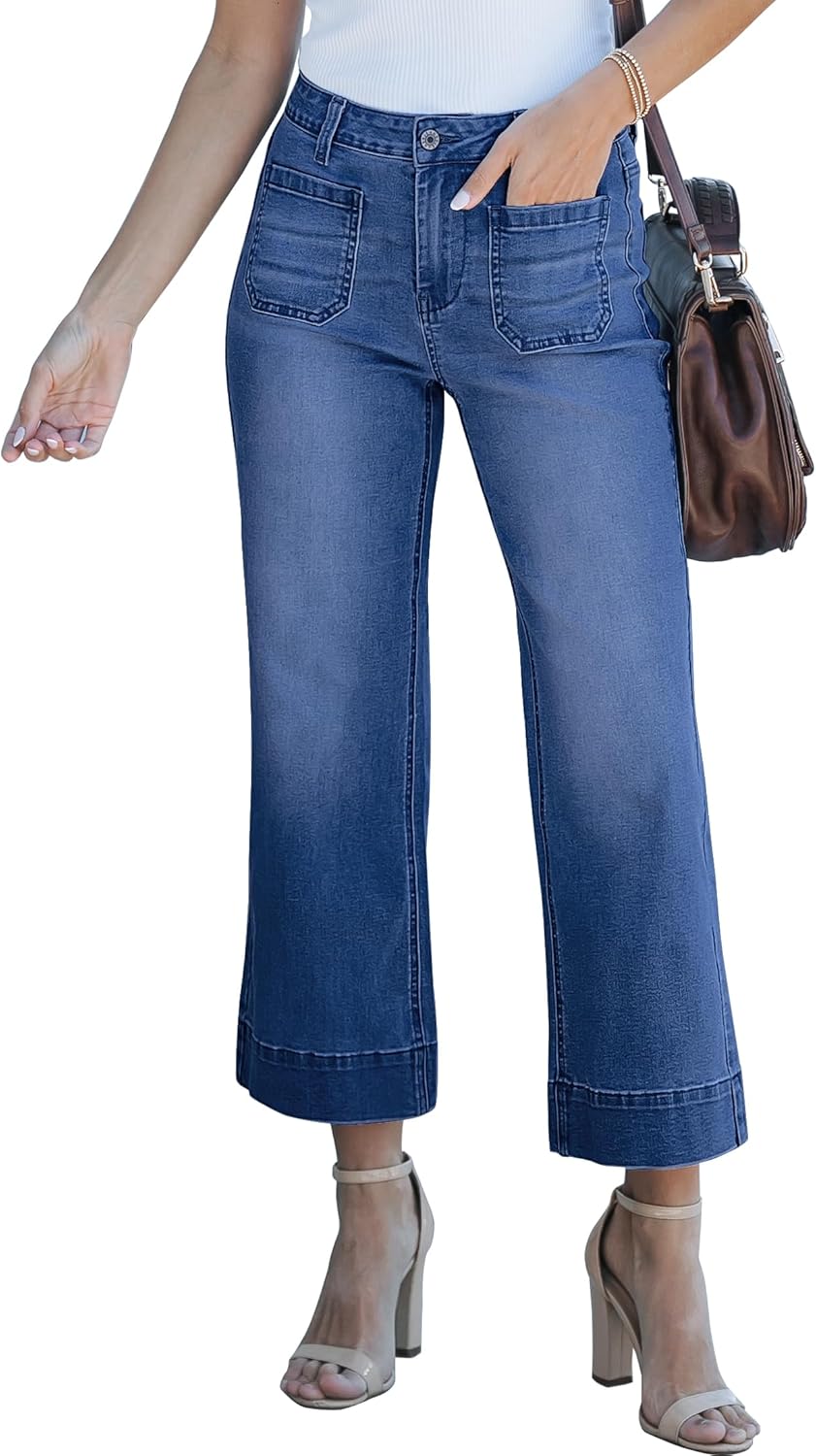 Brillare Jeans de cintura alta, acampanados & elásticos