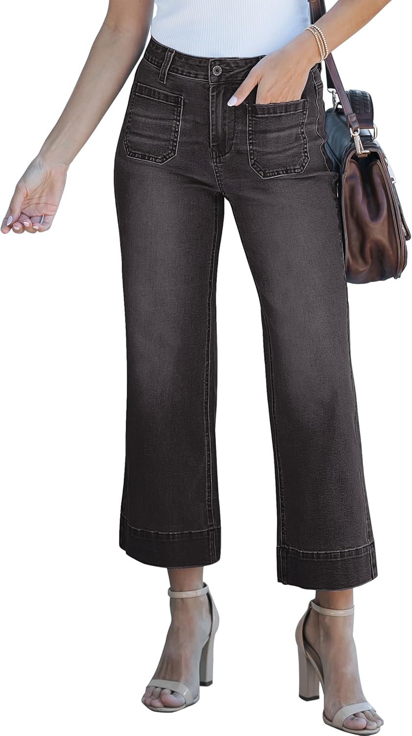 Brillare Jeans de cintura alta, acampanados & elásticos
