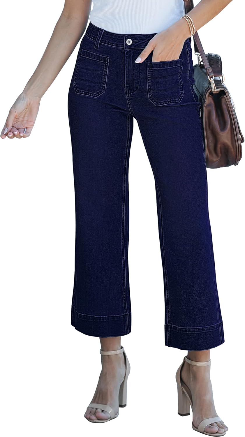 Brillare Jeans de cintura alta, acampanados & elásticos