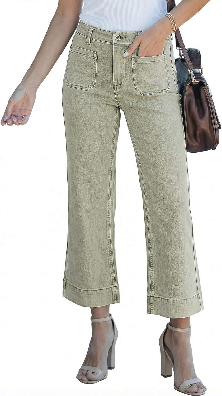 Brillare Jeans de cintura alta, acampanados & elásticos