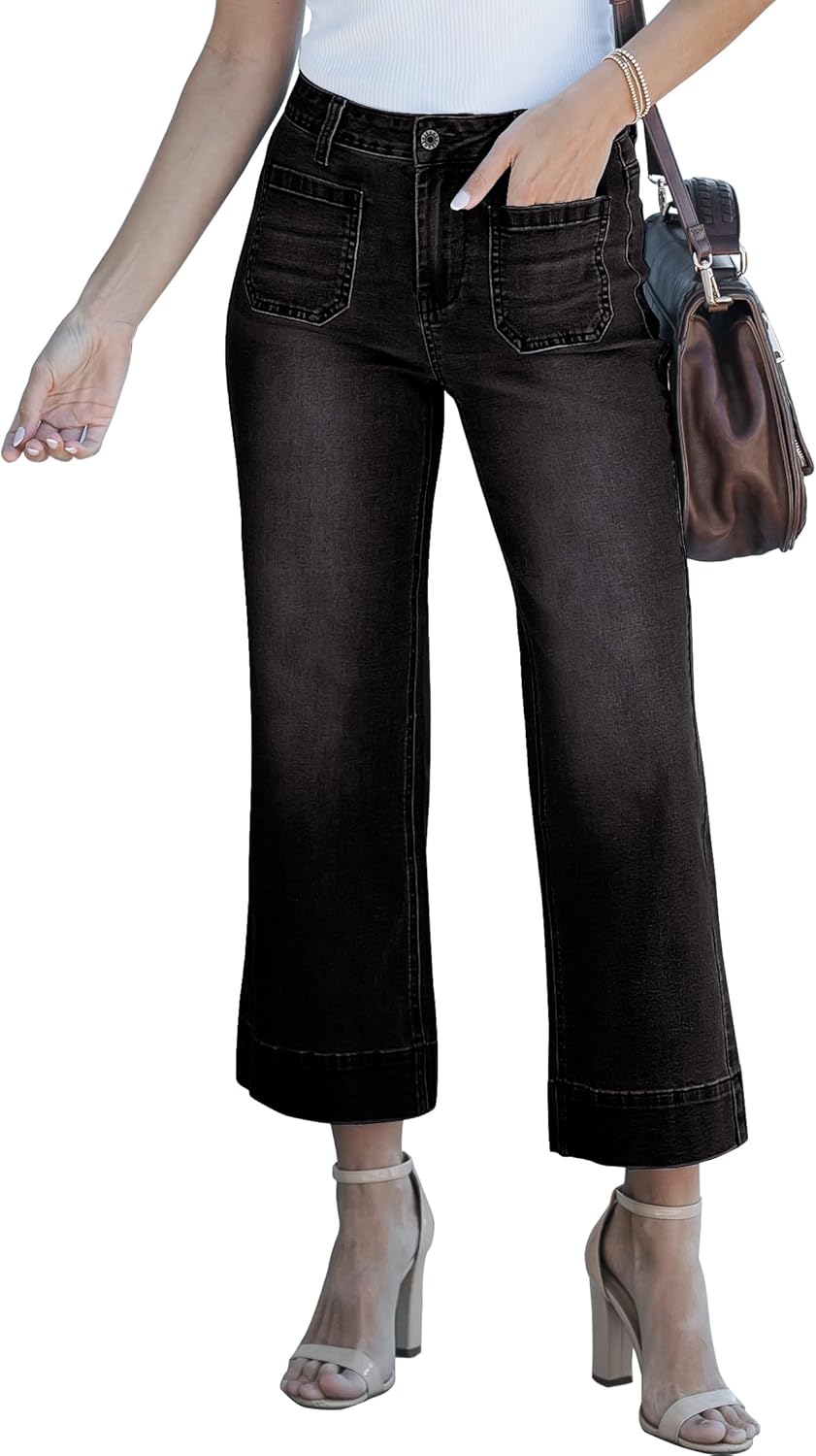 Brillare Jeans de cintura alta, acampanados & elásticos
