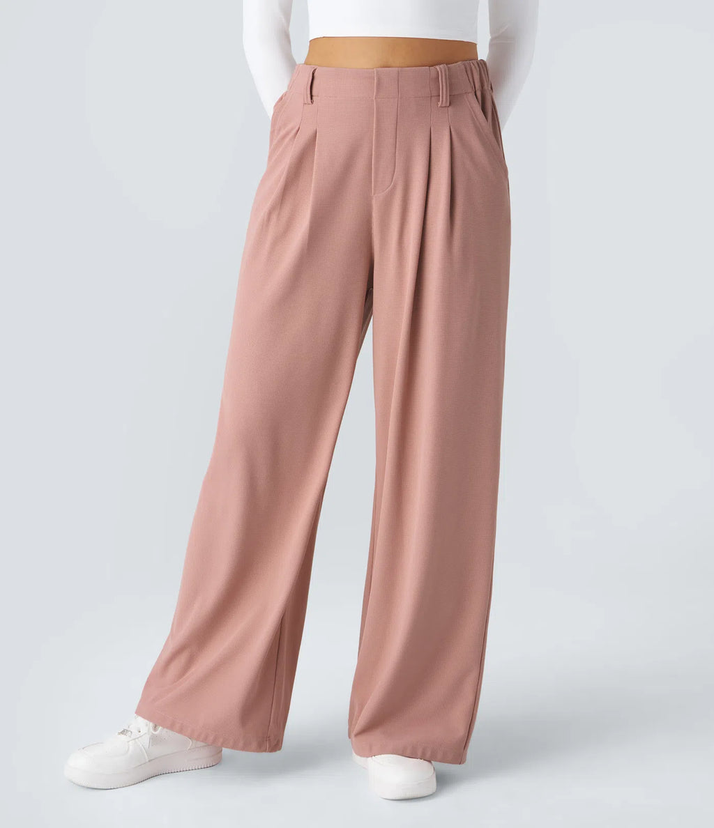 Pantalón elástico de cintura alta