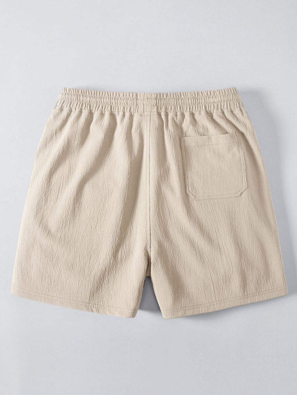Camisa cubana con ojales de jacquard geométrico y Shorts cortos de 5" con cordón y textura arrugada