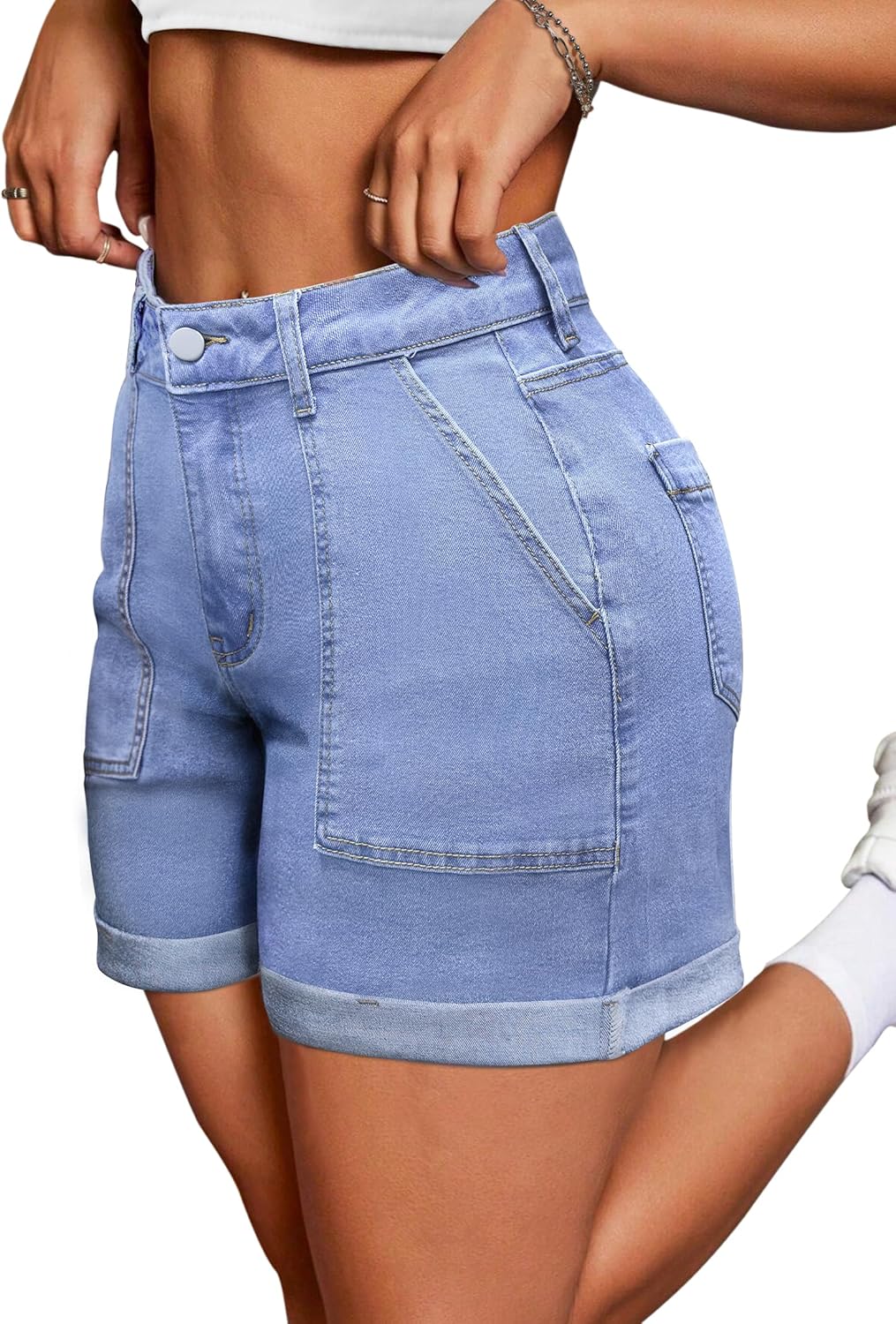 Shorts con control de abdomen, elásticos, frescos & Transpirables