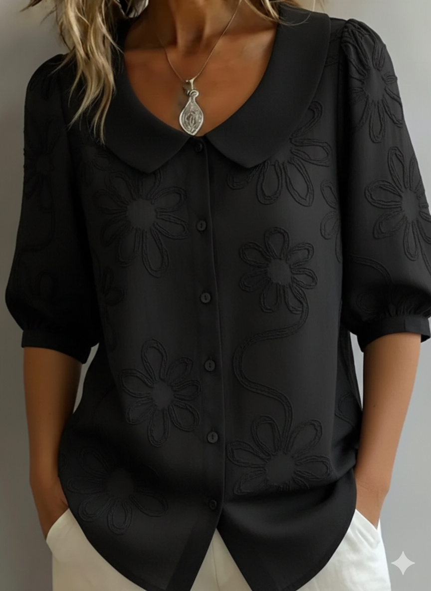 Blusa fresca para primavera, elegancia natural
