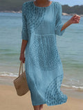 Vestido informal de mujer bordado.