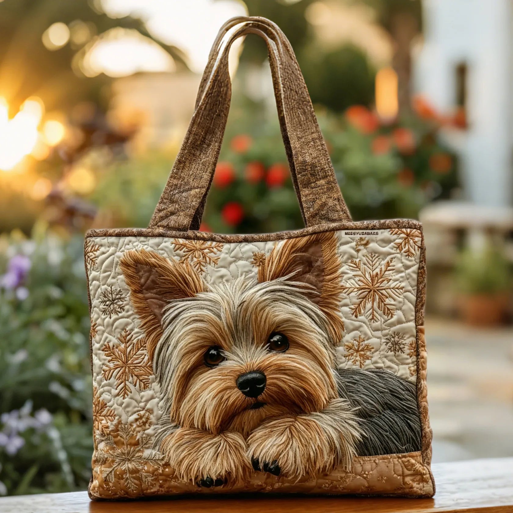 Bolso Yorkie hecho a mano, ¡brillante!