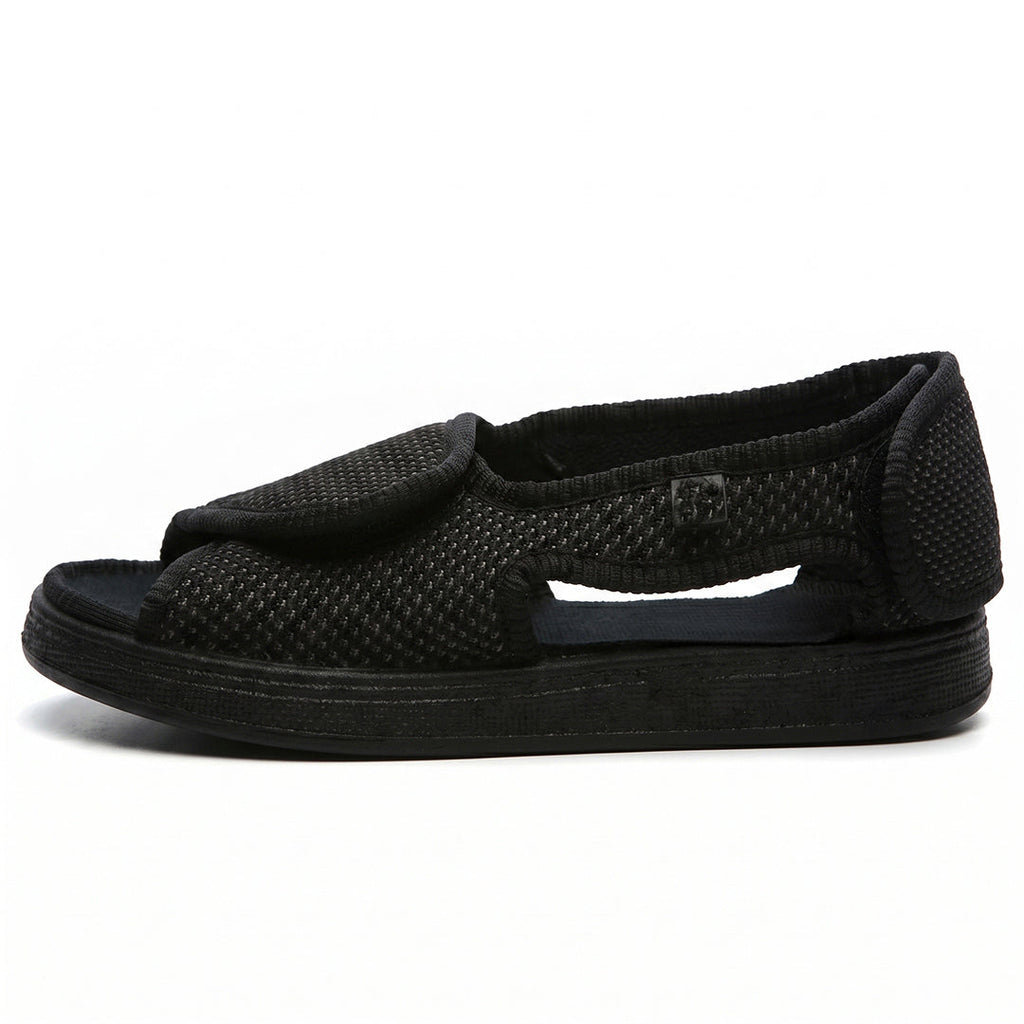 Sandalias Horma Ancha Chelsea Negro