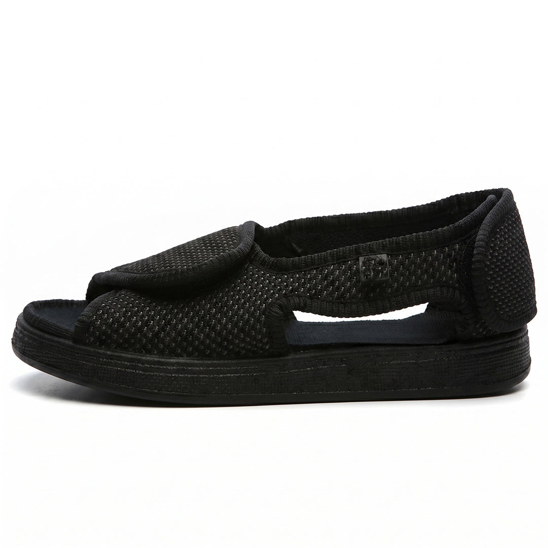 Sandalias Horma Ancha Chelsea Negro
