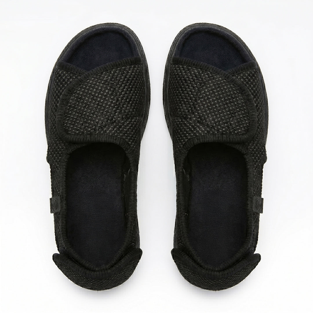 Sandalias Horma Ancha Chelsea Negro