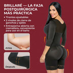 Fajas moldeadora de cuerpo entero, control de abdomen, compresión en los brazos