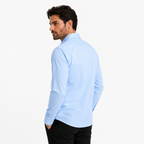 Camisa wisdom ajustada anti arrugas manga larga Azul cielo