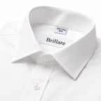 Camisa wisdom ajustada anti arrugas manga larga Blanca