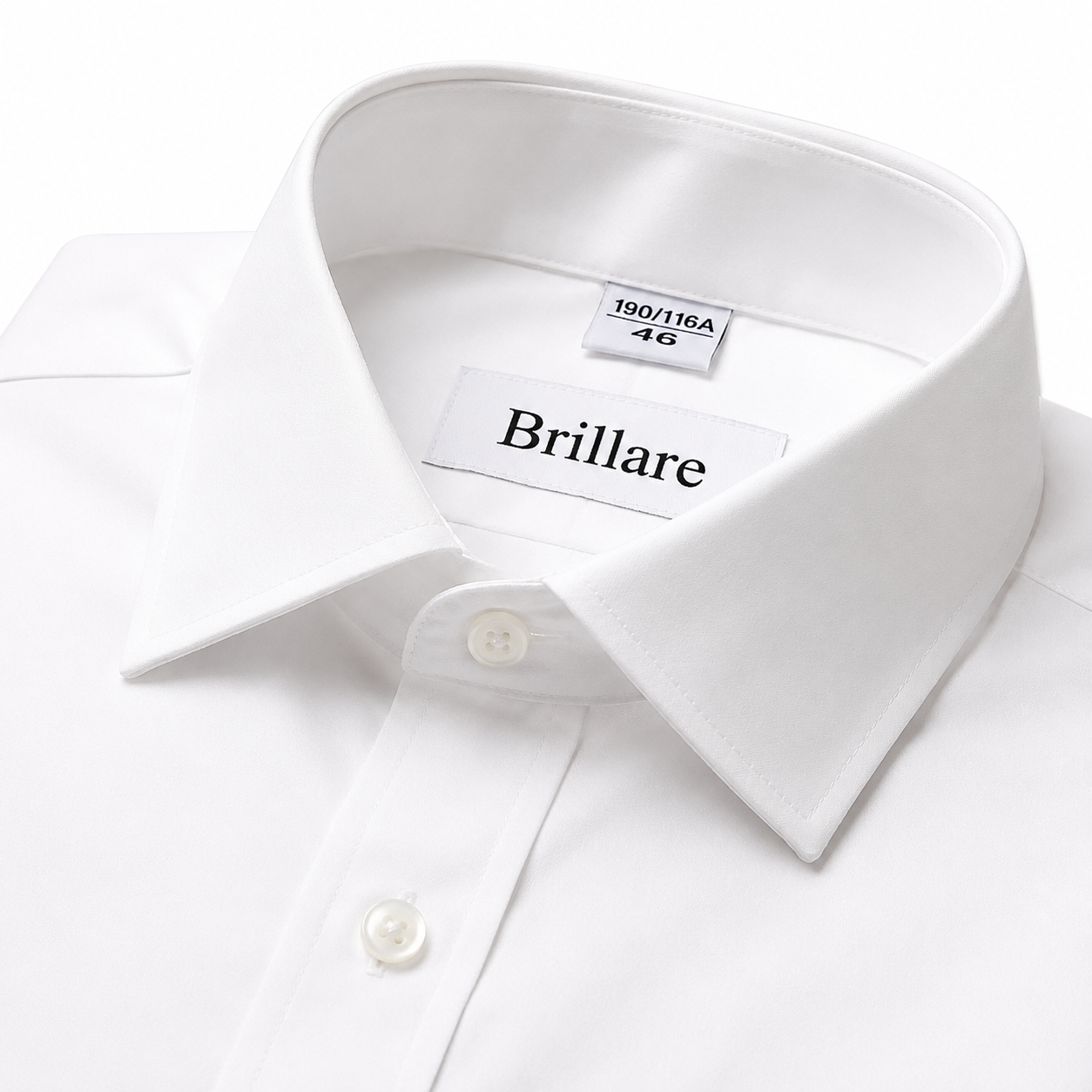 Camisa wisdom ajustada anti arrugas manga larga Blanca