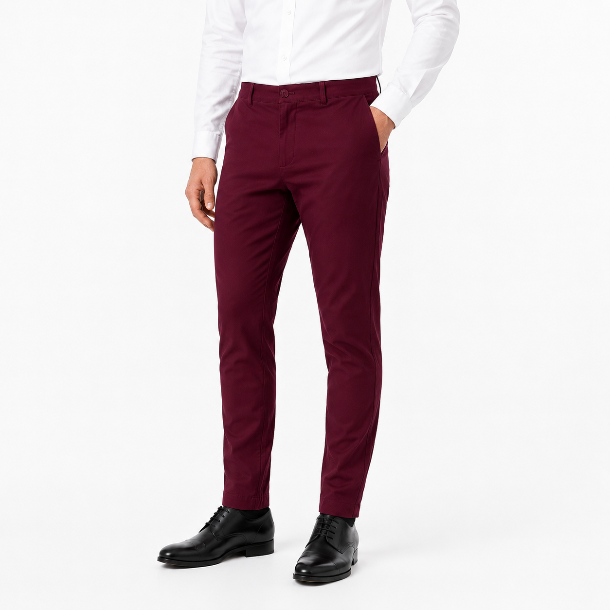 Pantalón Elástico Brillare succes color vino tinto