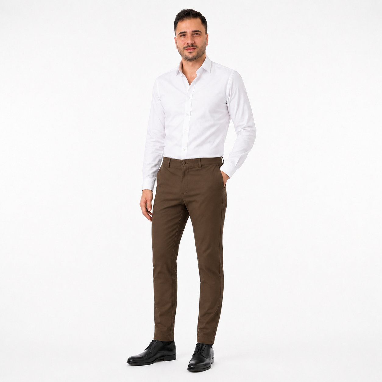 Pantalón Elástico Brillare succes color Cafe