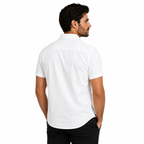 Camisa Wealth anti arrugas manga corta blanca