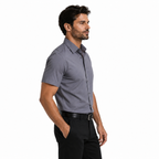 Camisa Wealth anti arrugas manga corta Gris