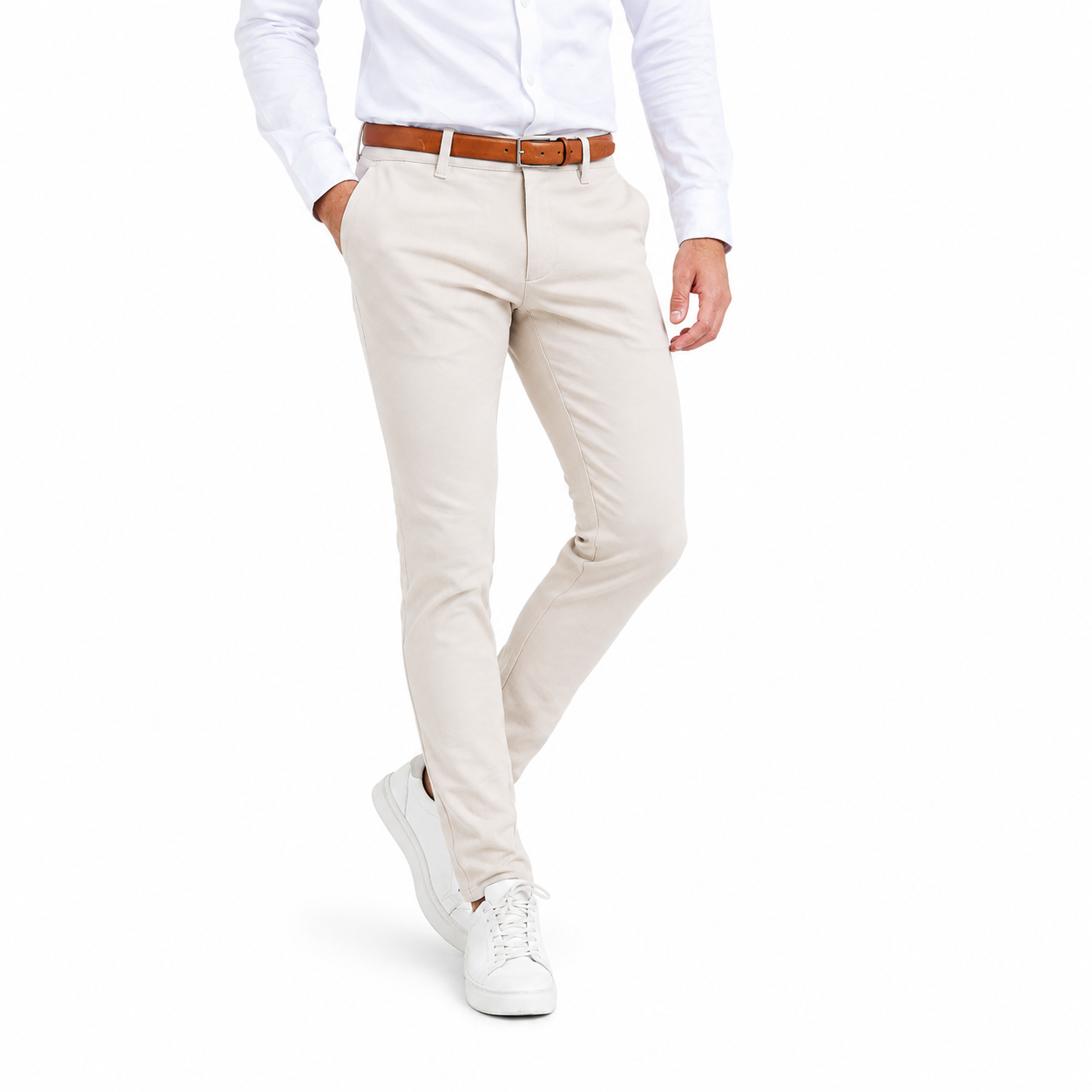 Pantalón Elástico Brillare succes color Blanco luna