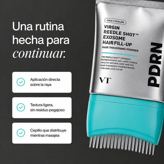 Sérum capilar con cepillo, microneedling líquido original y PDRN.