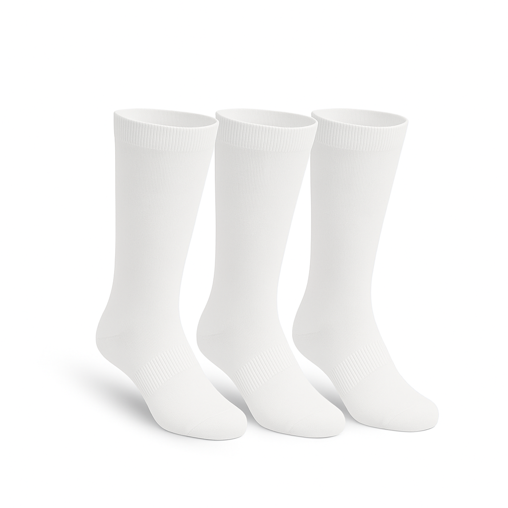 Calcetines Media Caña Pack 3 Blanco