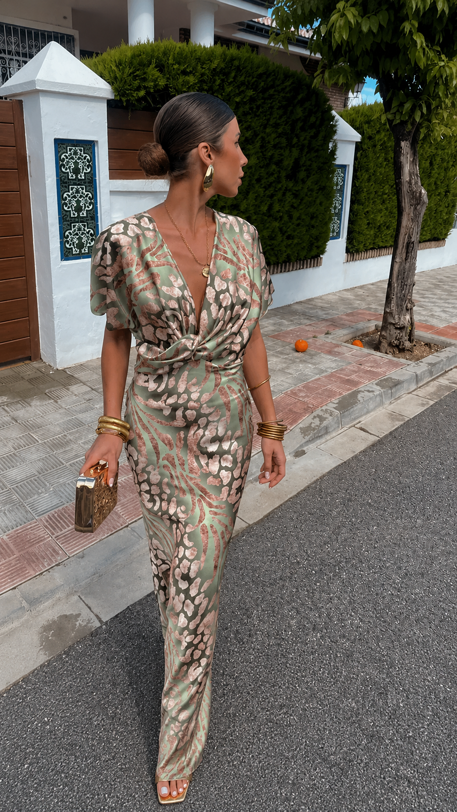 CLARANDRA™ - VESTIDO MIDI DE COBRE