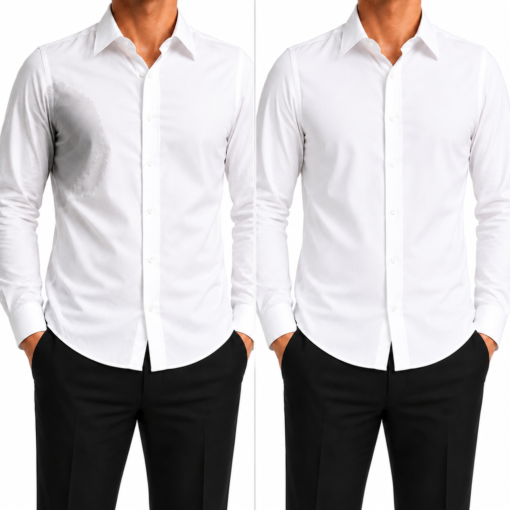 Camisa wisdom ajustada anti arrugas manga larga Blanca