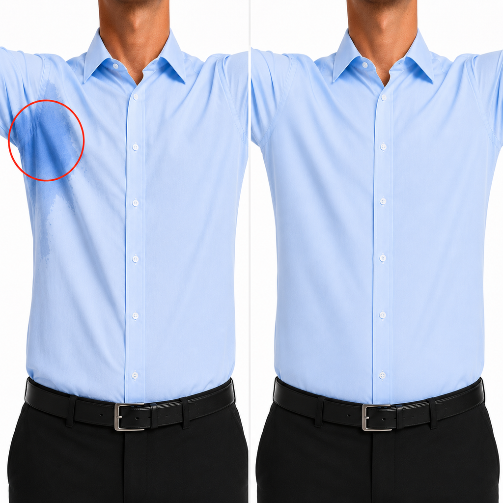 Camisa wisdom ajustada anti arrugas manga larga Azul cielo