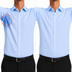 Camisa wisdom ajustada anti arrugas manga larga Azul cielo