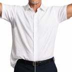 Camisa Wealth anti arrugas manga corta blanca