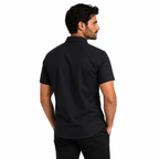 Camisa Wealth anti arrugas manga corta Negra