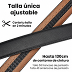 Cinturón de cuero Luxury Pack x2  Negro & cafe
